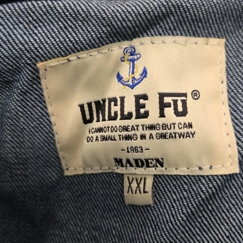 Uncle Fu x Maden Military Navy Deck Jacket Pullover Canvas Hooded Blue Size XXL